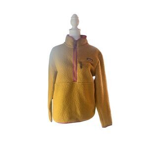 Patagonia Women's Nest Brown Retro Pile Marsupial Fleece Pullover Medium NWT